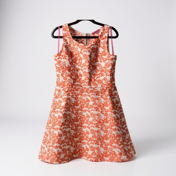 Betsey Johnson Dresses & Skirts - Floral Orange Sleeveless Dress